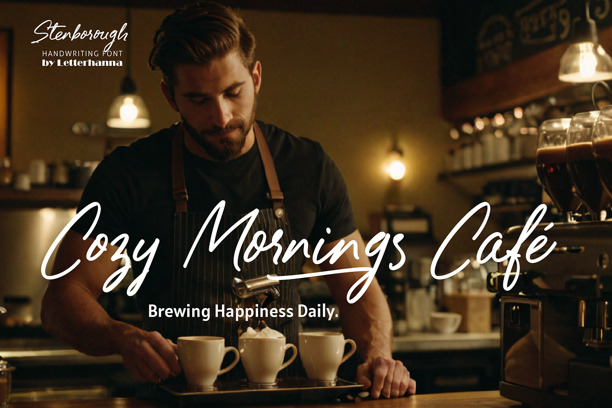 Stenborough Handwritten Font, a Handwritten Font by Letterhanna Studio (Photo 11 of 12)