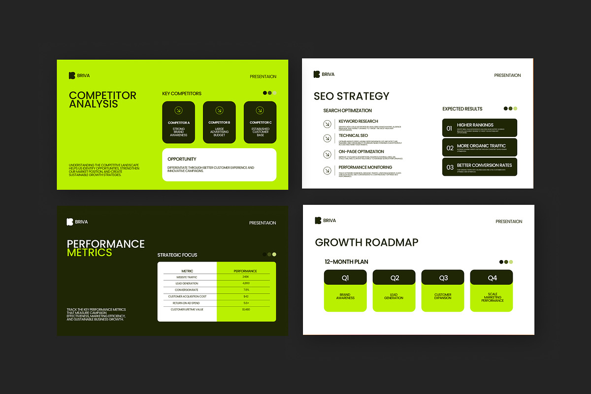 Briva | Digital Marketing Template, a Presentation Template by adoestudio (Photo 5 of 6)