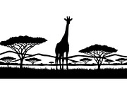 Giraffe Safari Silhouette Vector Bun, an Illustration by Designer_Momina (Thumbnail 29 of 51)