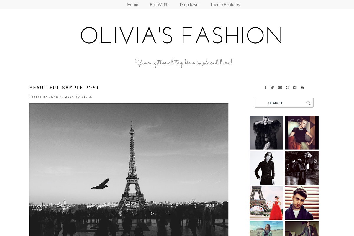 WordPress Theme - Olivia's Fashion, a WordPress Template by Theme Fashion