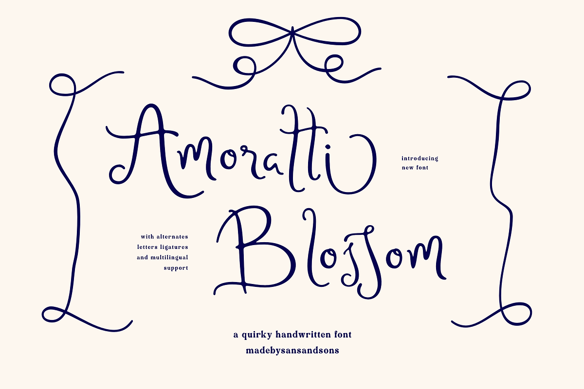 Amoratti Blossom, a Script Font by Sans & Sons (Photo 1 of 9)