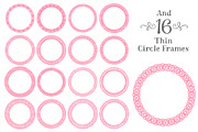 Pink Lace Scrapbook Frame Circles, an Illustration by Amanda Ilkov (Thumbnail 5 of 5)