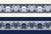 Blue Indian Block Print: Border, a Pattern Graphic by StabuLaRasa illustration (Thumbnail 9 of 16)