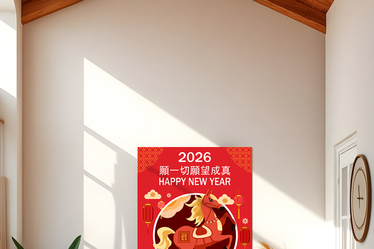 Poster festive Lunar Chinese New, an Illustration by Vector_Up (Photo 5 of 6)