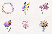 Watercolor Wildflower Clipart Bundle, an Illustration by CreationArt (Thumbnail 7 of 7)
