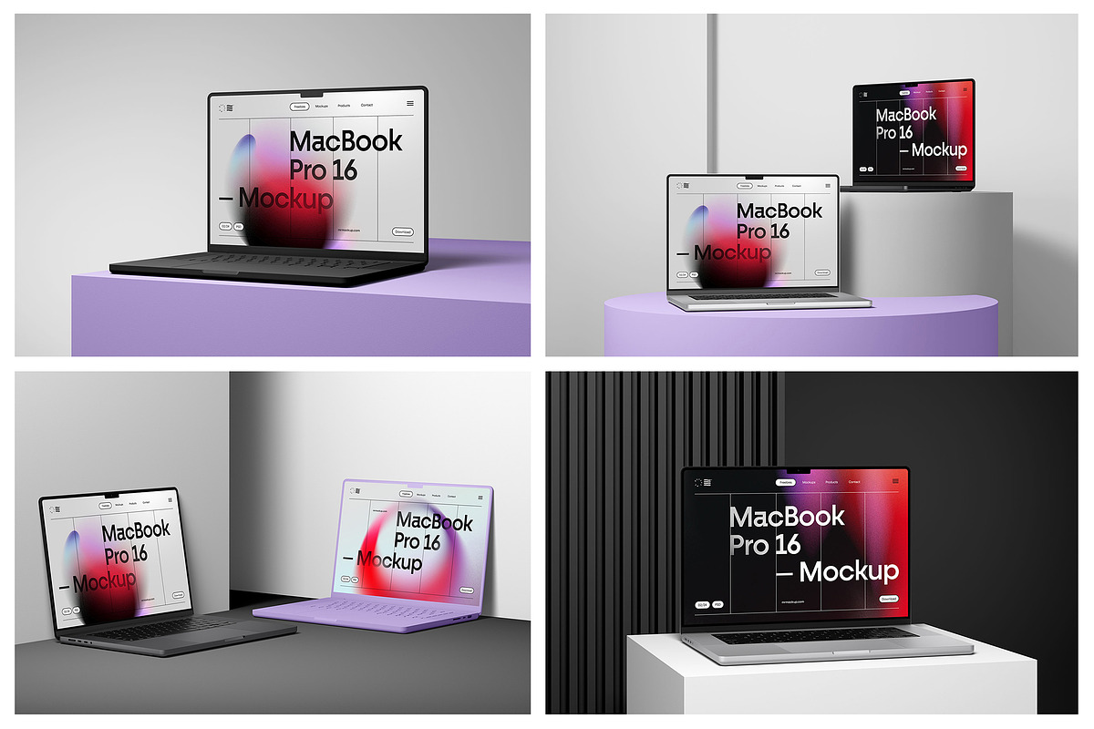 MacBook Pro 16 Mockups + Clay Style, a Mac Mockup by Mr.Mockup™ (Photo 10 of 15)