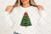 Coquette Christmas Tree Glitter Png, an Illustration by Craft Nest (Thumbnail 3 of 6)