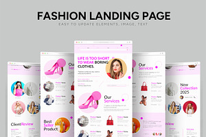 Fashion Landing Page Layout, a Landing Page Template by CreativeShaper
