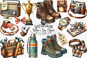 Watercolor Father's Day Sublimation, an Illustration by Designking (Thumbnail 1 of 3)
