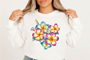 Watercolor Plumeria Clipart Bundle., an Illustration by SVGArt (Thumbnail 6 of 9)