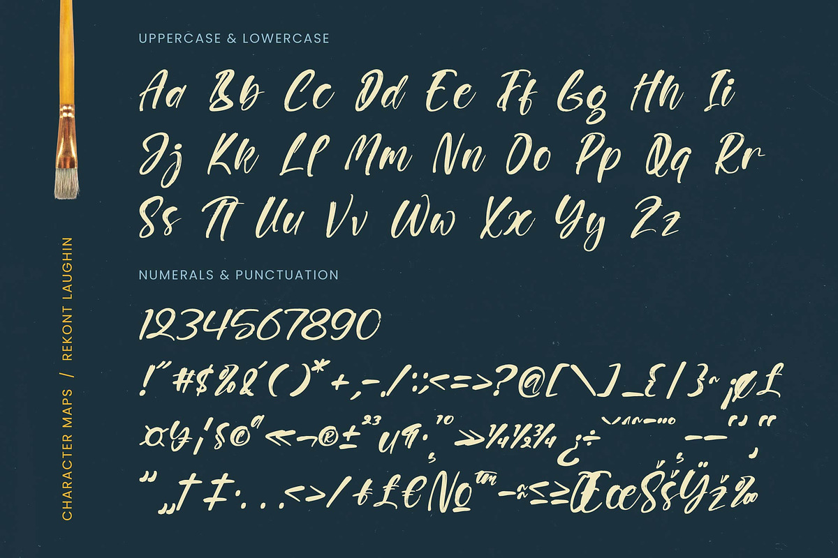 Rekont Laughin Bold Brush Font, a Script Font by stylishtype.co (Photo 18 of 20)