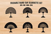 Folding Hand Fan Silhouette SVG Set, an Object Illustration by Gfx Expert Team (Thumbnail 1 of 3)