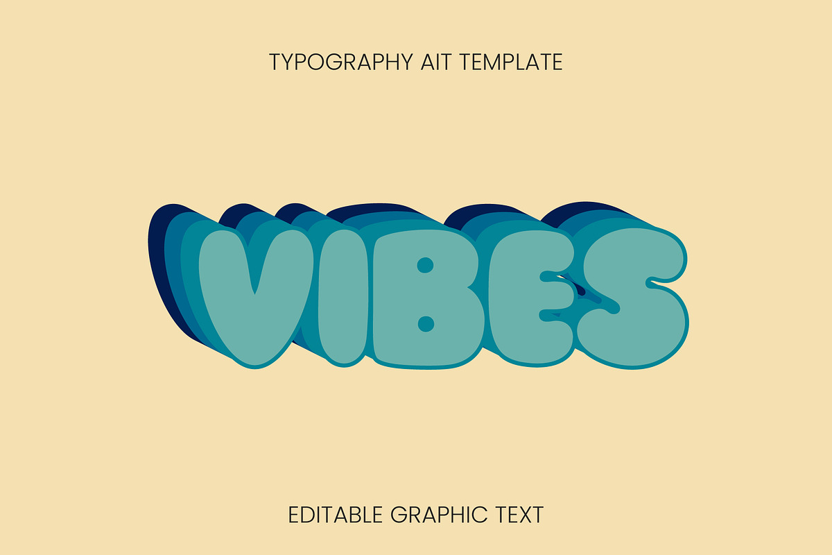 Layered Bubble Text Effect