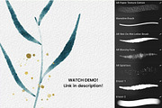 Watercolor Lettering Brush, a Brush Add-On by Angela Roze (Thumbnail 2 of 3)