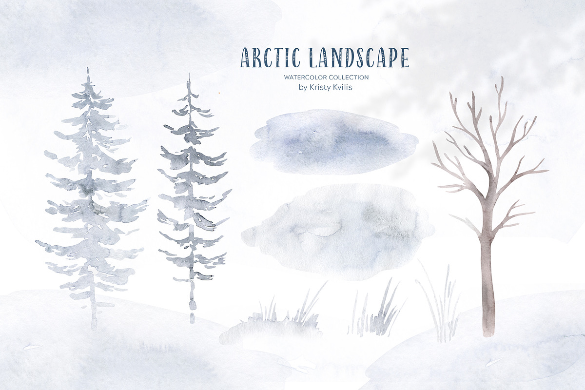 Arctic cute animals.  Watercolor set, an Animal Illustration by Peace ART (Photo 16 of 22)