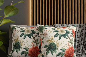 Oriental Chinoiserie Floral Seamless, a Pattern Graphic by elfy creative