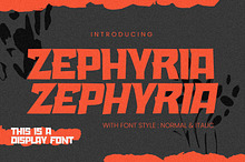 Zephyria - This is a Display Font