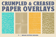 Crumpled & Creased Paper Overlays, a Texture Graphic by Brian Ritter Design (Thumbnail 1 of 12)