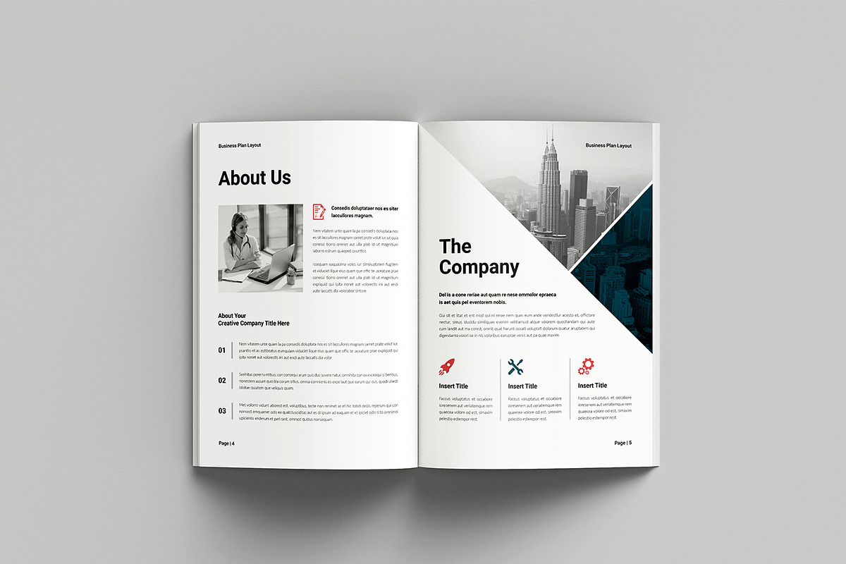 Business Plan Template | Brochure, a Brochure Template by Spark_Creative (Photo 3 of 12)