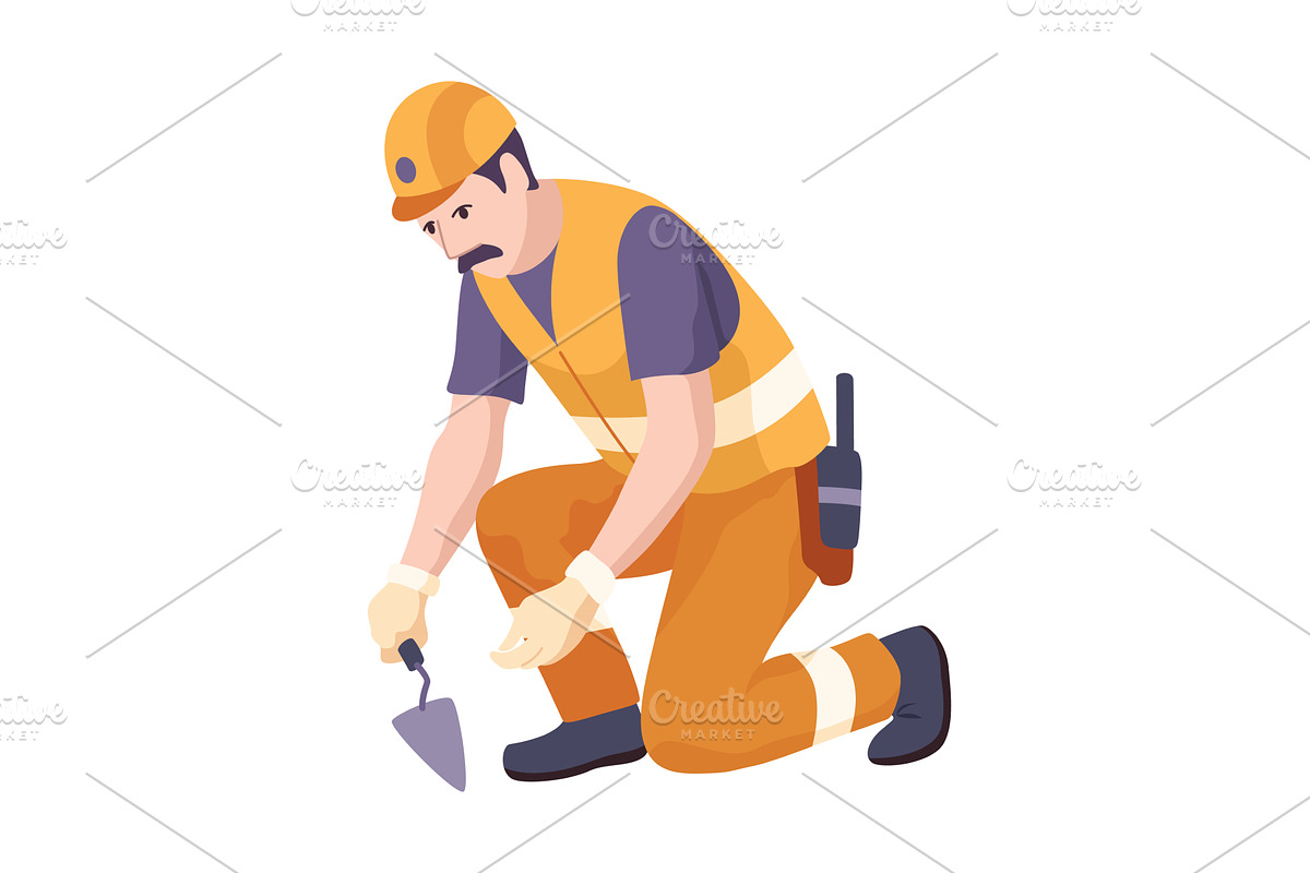 Skilled Construction Worker, an Illustration by Things for designers