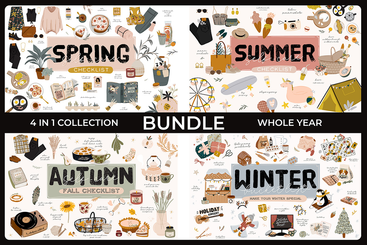 FOUR SEASONS BUNDLE, an Object Graphic by Ruslana Lubenets (Photo 1 of 52)
