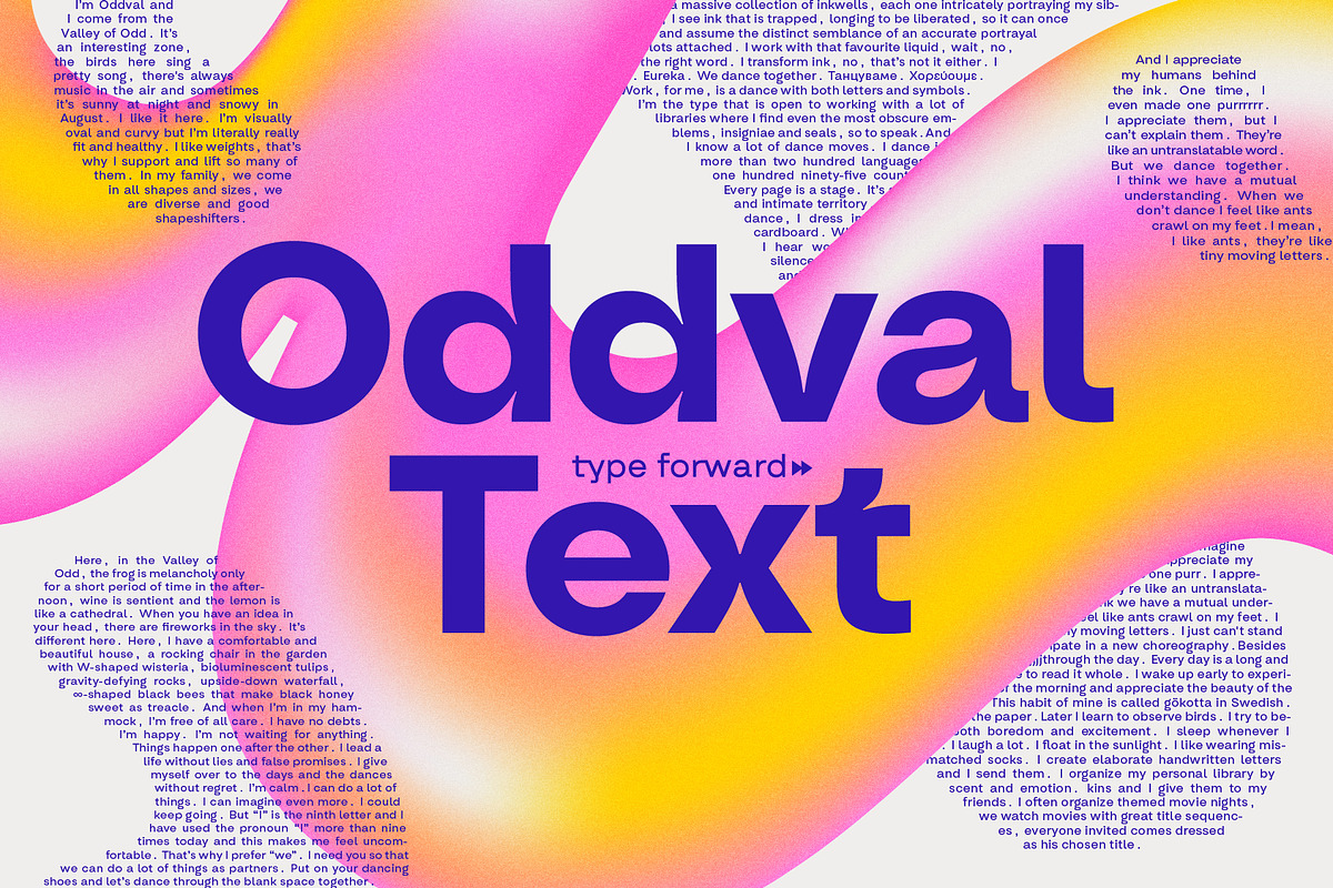 Oddval Text Font Family, a Sans Serif Font by Type Forward (Photo 1 of 10)