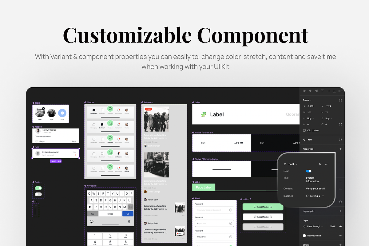 Qoorant - News Portal Mobile Apps, an UI Kit Template by pickolabstudio (Photo 6 of 6)