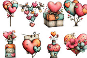 Valentines Day Love Clipart, an Illustration by Designking (Thumbnail 2 of 5)