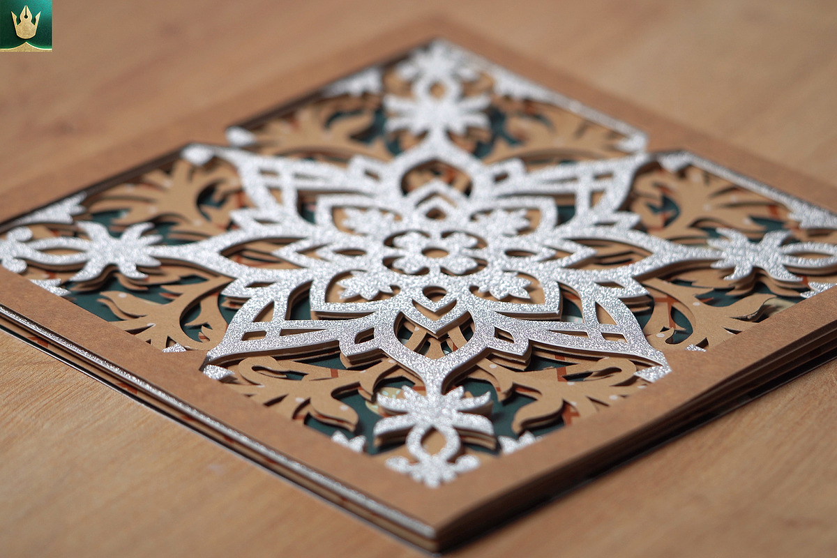 Decorative Mandala 3D Layered SVG, a Decorative Illustration by pixaroma (Photo 8 of 10)