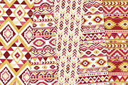 Red & Gold Boho Seamless Pattern, a Pattern Graphic by Avenie Digital (Thumbnail 3 of 4)