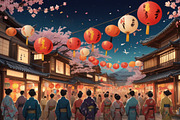 43 PNG Japanese Festival Bacground, a Background Graphic by adenpinkstore (Thumbnail 2 of 8)