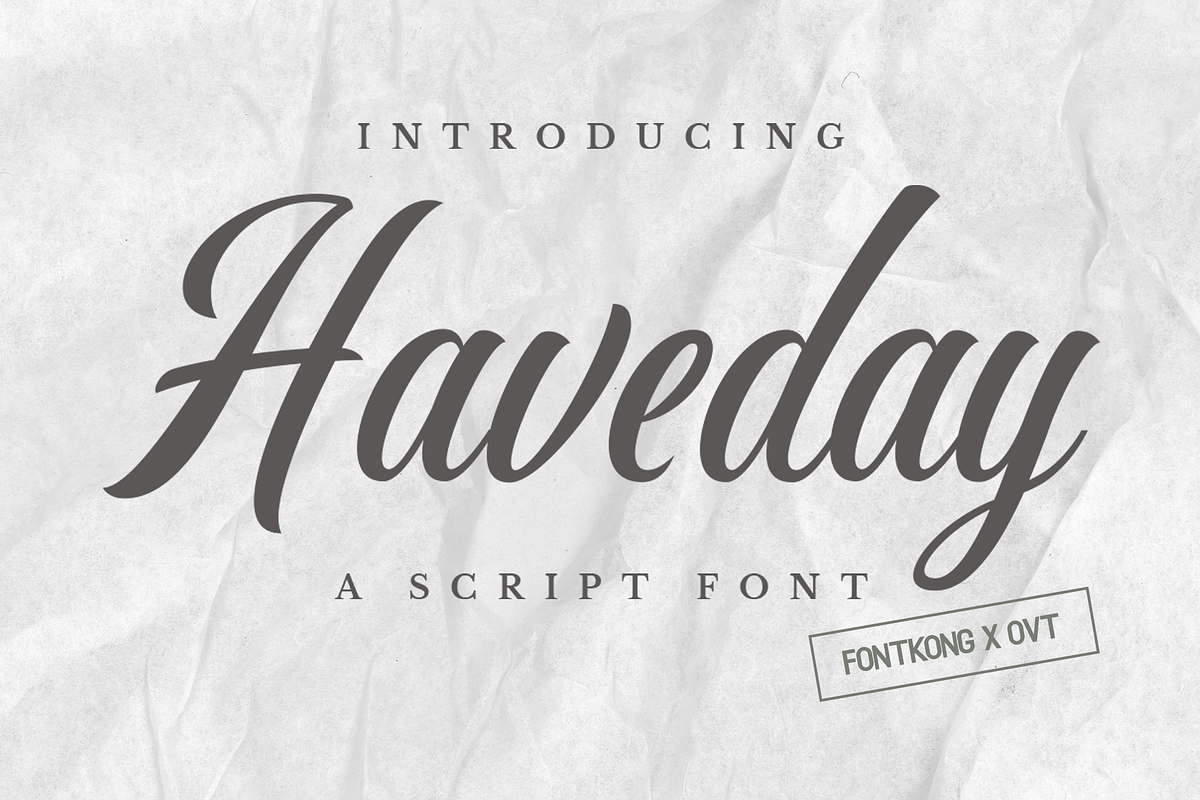 Haveday - Script Font, a Script Font by overlaytemplates (Photo 1 of 5)