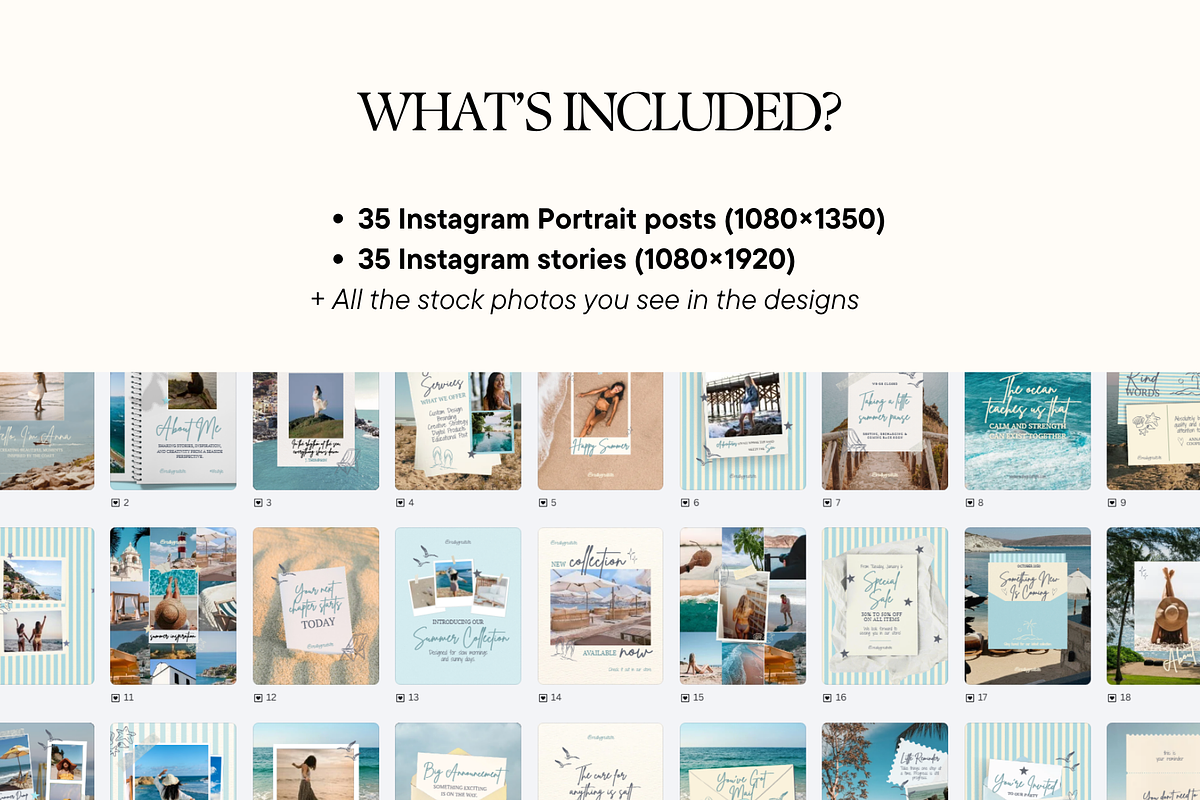 Coastal Scrapbook Instagram, a Social Media Template by Anna Design Studio (Photo 3 of 11)