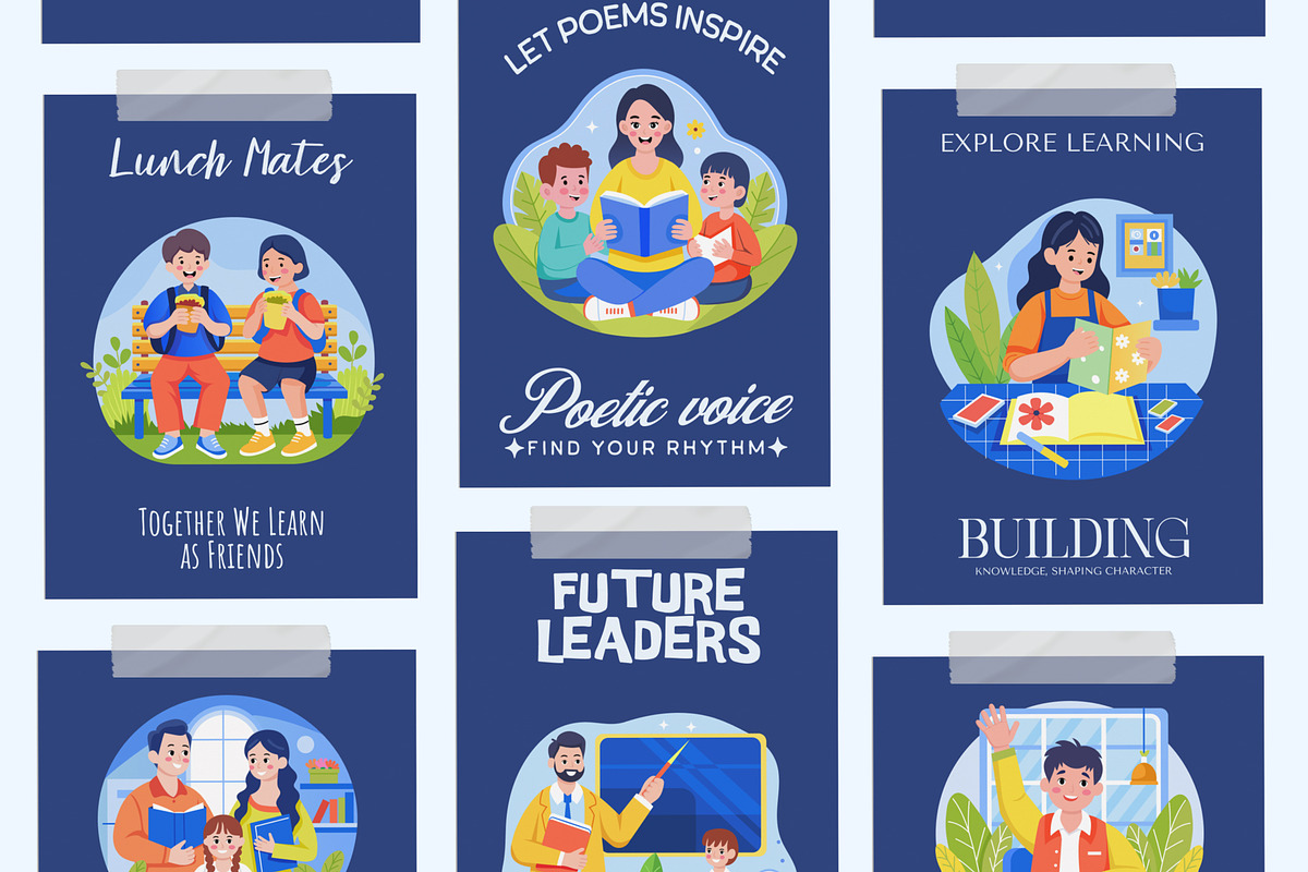 Adorable School Illustration, an Education Illustration by Brickclay (Photo 3 of 9)