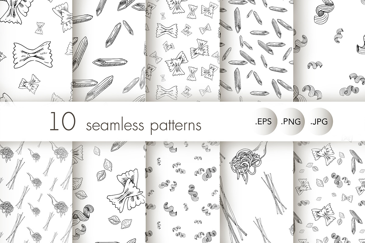 Pasta. Sketches and patterns, an Object Graphic by Canatic (Photo 3 of 6)