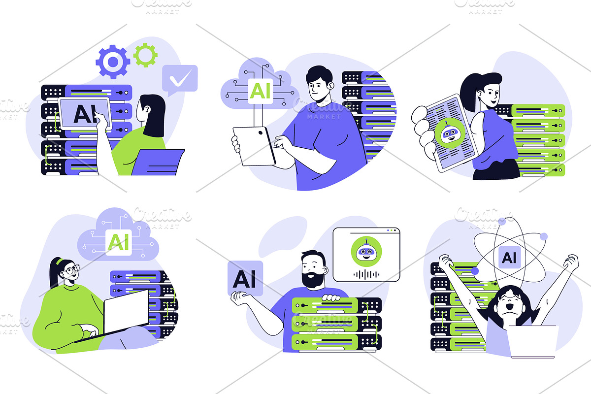 120 Flat Vector Illustrations, an Illustration by alexdndz (Photo 4 of 21)