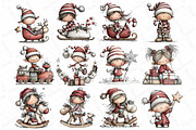 Whimsical Elf Clipart Bundle, an Illustration by DreamPrint404 (Thumbnail 3 of 5)