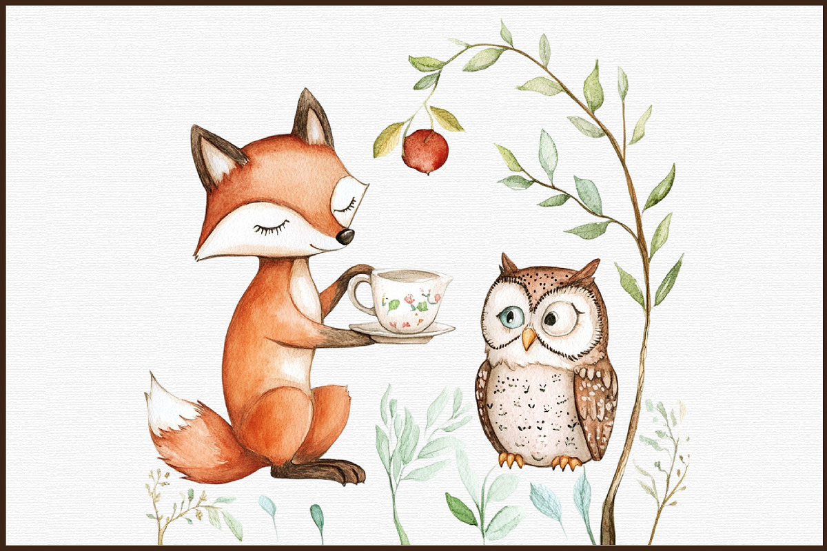 Woodland Summer Animals Clipart, an Illustration by Sublimation Artist (Photo 3 of 6)