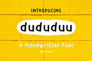 dududuu Handwritten Font, a Sans Serif Font by byherline