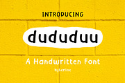 dududuu Handwritten Font, a Sans Serif Font by byherline (Thumbnail 1 of 3)