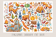Autumn collection | 102 elements, an Animal Illustration by Aquarellka (Thumbnail 3 of 8)