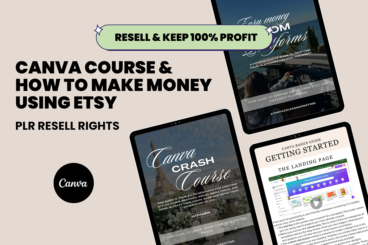 MRR PLR Canva Training Course, a Marketing Template by Design By Hira (Photo 1 of 10)