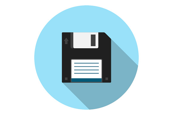 Floppy Disk Flat Icon