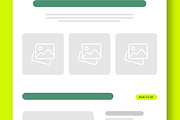 Wireframe Landing Page Layout, an UI Kit Template by CreativeShaper (Thumbnail 4 of 5)
