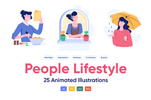 People Lifestyle Animated, a Person Illustration by Prosymbols