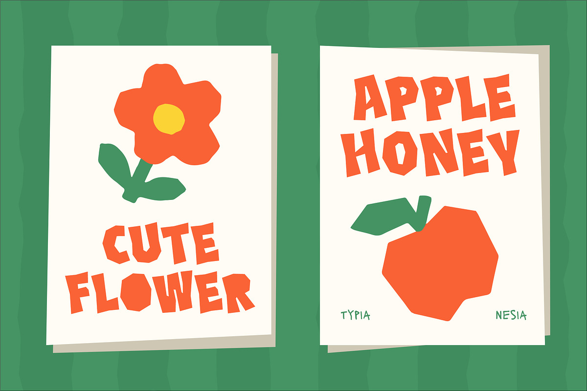 Bonfira - Bold Papercut Craft Font, a Handwritten Font by Typia Nesia (Photo 5 of 10)
