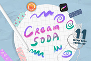 11 Cream Soda Procreate Brush Set, a Brush Add-On by itefan Studio (Thumbnail 1 of 3)