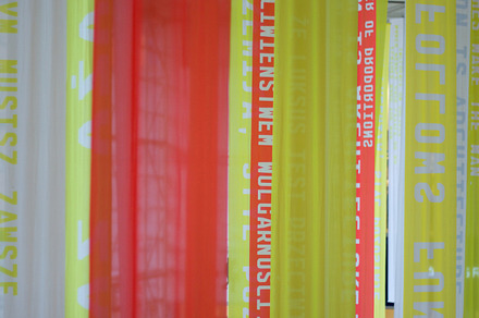 Flags with sentences