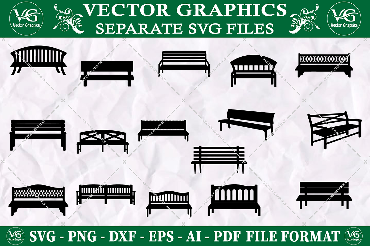 Bench SVG Bundle, Bench SVG | Creative Market