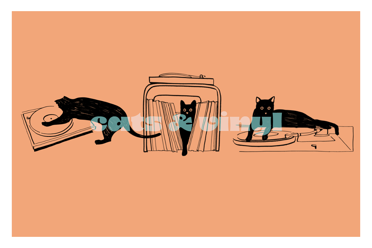 Vinyl Cat Illustration Bundle, a Decorative Illustration by Little Gremlin (Photo 7 of 7)